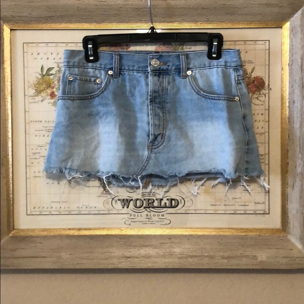 Denim mini skirt, waist size 26